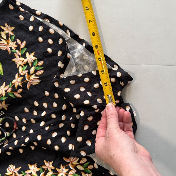 Farm Rio Cocoa Paradise Black Floral Hi Rise Shorts 300575 Womens size Small - Picture 12 of 12